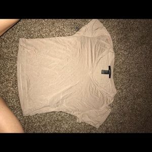 tight fit tan crop top